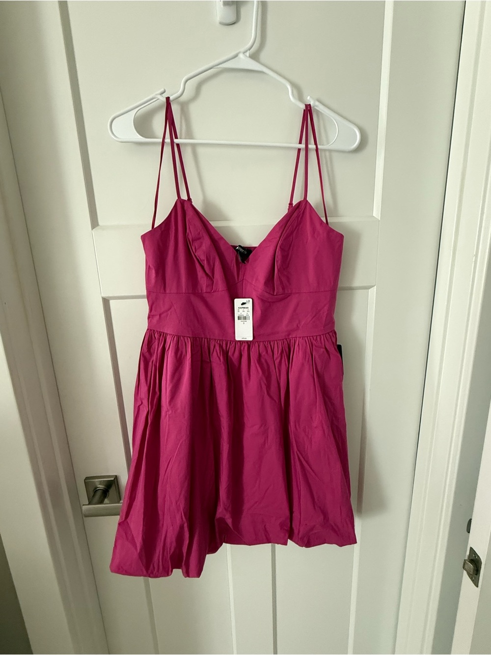 Express Hot Pink Strapless Mini Dress